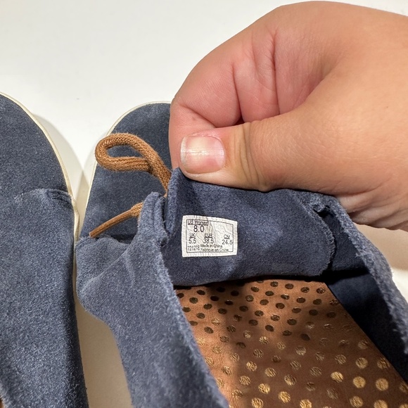 Vans [ Womens 8 US ] Suede Flat Slip on Shoes in‎ Blue and Brown lace ups - Picture 8 of 10